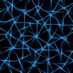 Modern futuristic glowing neon blue geometric shapes repeat pattern design  © Farukh