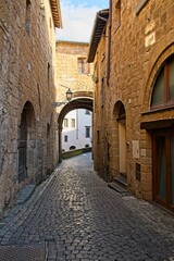 Fototapeta na wymiar Beautiful and Historic Medieval City in Umbria Italy