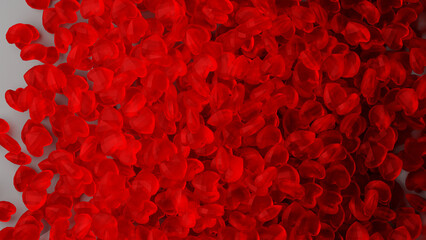 background of glass hearts made in 3d