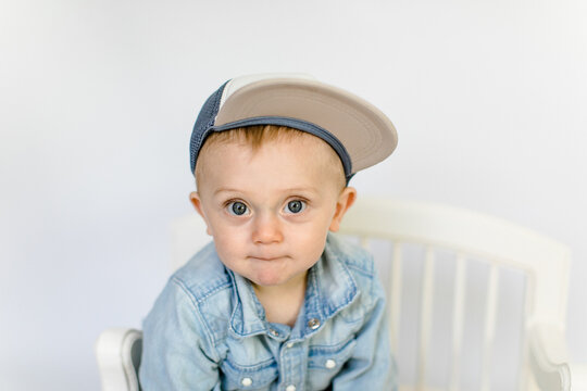 cool little boy with basecap 