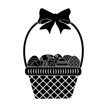 Glyph basket with easter eggs