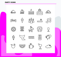 set vector icon about party
