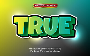 True text editable vector text effect