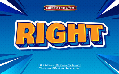 Right text editable vector text effect