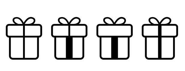 gift box icons set