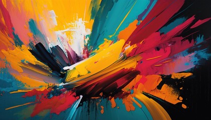 Vibrant Energy: An Abstract Expressionist Painting