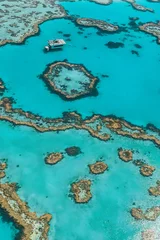 Papier Peint photo autocollant Whitehaven Beach, île de Whitsundays, Australie Aerial view of the Great Barrier Reef