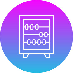 Abacus Gradient Circle Line Inverted Icon