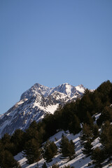 snow covered mountains