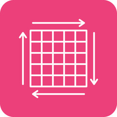 Grid Multicolor Round Corner Line Inverted Icon