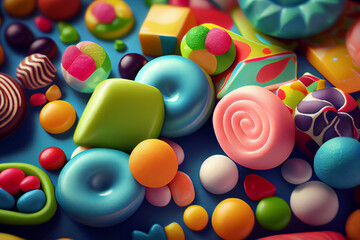 Fototapeta na wymiar candies .close up. generative ai