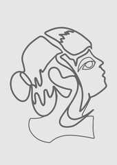 Expressive Silhouettes: Trendy Hand-Drawn Vector Illustrations of Abstract Faces, Hands, and Shapes in Minimalistic Style