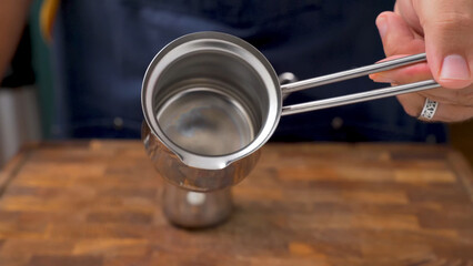 coffee pot with a view of the bottom