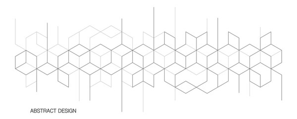 The graphic design elements with isometric shape blocks. Creative vector illustration of abstract geometric background