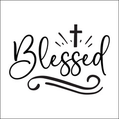 Naklejka premium Blessed SVG 