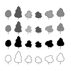 シンプルなモノクロ・グレースケールの木セット