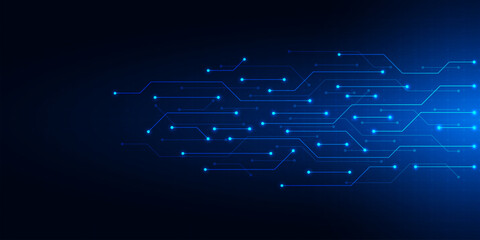 Circuit board texture with communication technology concept. Creative vector illustration
