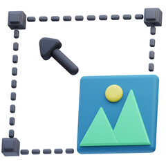Resizing 3D Illustration