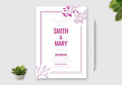 Wedding Pink Color Design Template