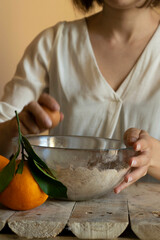 Chickpea flour and cocoa powder biscuits