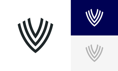 V letter logo initial modern design vector