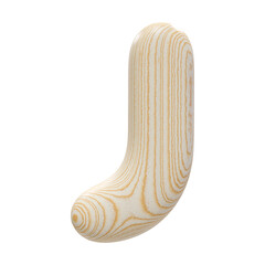 3d Letter J Font Wood