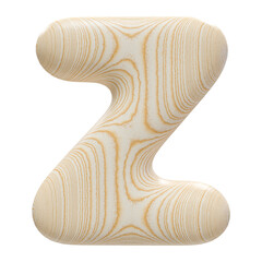 3d Letter Z Font Wood