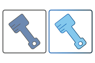 Pistons icon illustration. icon related to car service, car repair. Two tone icon style, lineal color. Simple vector design editable