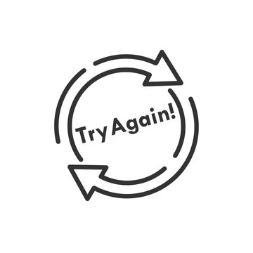 Try again logo template illustration