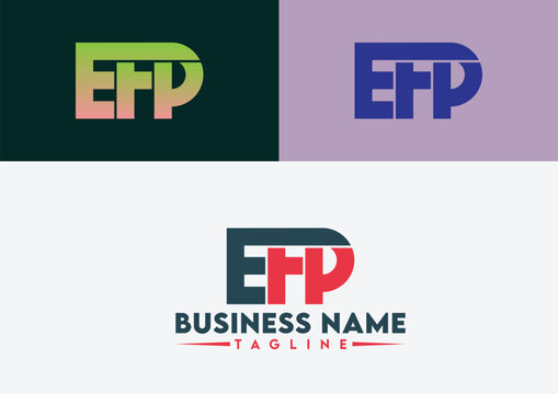Letter EFP logo design, EFP letter logo
