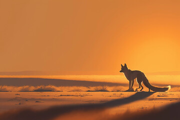 The Fox Dust Strom and Sunrise Long Shadow