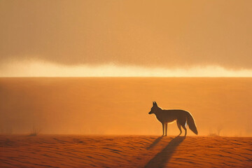 The Fox Dust Strom and Sunrise Long Shadow