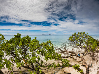 amazing tropical beach background white sand and clear blue water