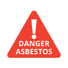 Danger asbestos symbol icon 