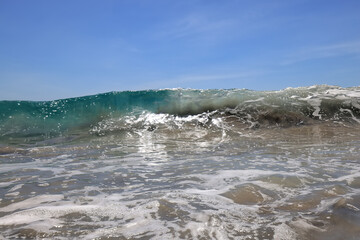 wave sea beach transparent underwater background