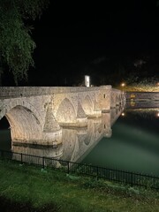Drina bridge at night
