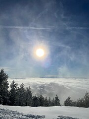 sunset in the mountains