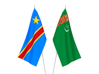 Democratic Republic of the Congo and Turkmenistan flags