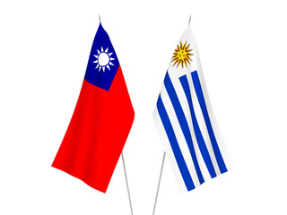 Taiwan and Oriental Republic of Uruguay flags