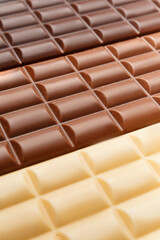 background of chocolate bars