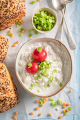 Healthy corn bun as source of protein and vitamins.