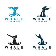  whale tail logo vector illustration design. Whale tail graphic icon