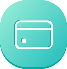 Credit card icon in flat design style. Payment card signs illustration.