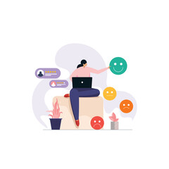 Customer review rating and opinion, feedback or survey based on experience quality from product and service
