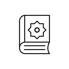 holy quran icon. outline icon