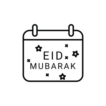 eid mubarak calendar icon clip art preview