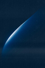 Abstract retro grunge decorative relief with film dust texture and blue gradient colors. Rough colored illustration background.