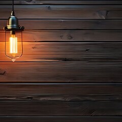 light on wooden background 