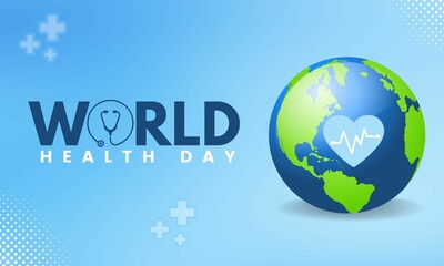 World Health Day concept Design with doctor stethoscope and earth globe