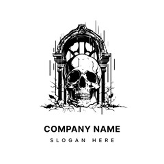 Skull for metal band album cover illustration